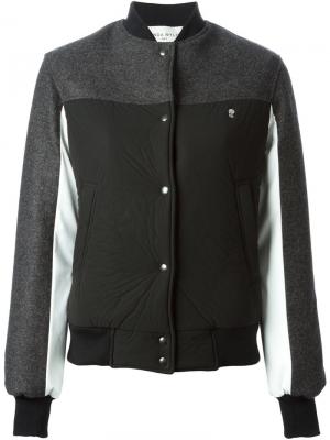 Короткое пальто с панельным дизайном Wanda Nylon. Цвет: чёрный