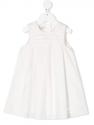Платье со складками Baby Dior. Цвет: белый
