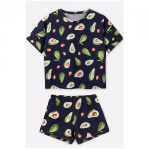 Пижама для девочки , HF5900DSP размер 164, цвет авокадо HappyFox. Цвет: зеленый/синий
