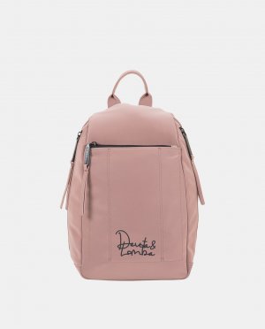 Персиковый противоугонный рюкзак телесного цвета на молнии Devota & Lomba