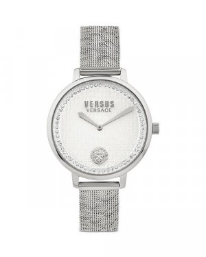 Часы La Villette с кристаллами, 36 мм , цвет Silver Versus Versace
