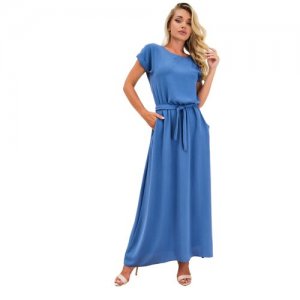 Платье женское летнее VERSAL, размер 42, синий Versal. Цвет: синий
