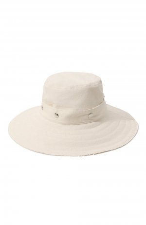 Шляпа из хлопка и льна Isabel Benenato. Цвет: кремовый