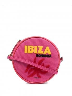 Круглая сумка на плечо Ibiza Olympia Le-Tan. Цвет: розовый