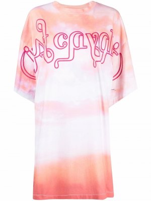 Tie-dye T-shirt dress Just Cavalli. Цвет: розовый