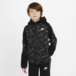 Зимняя худи с молнией во всю длину для мальчиков школьного возраста Sportswear Club - Черный Nike