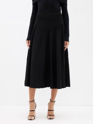 Юбка миди sculpt-стрейч ALAÏA, черный Alaïa