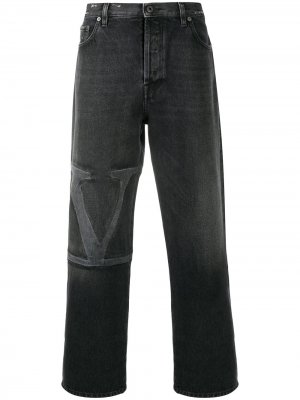 Прямые джинсы с логотипом VLogo Valentino. Цвет: черный