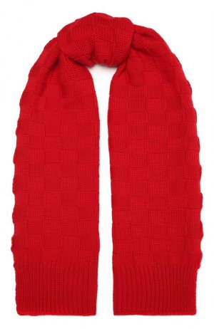 Шерстяной шарф Bottega Veneta. Цвет: красный