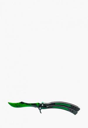Игрушечное оружие Maskbro Нож-бабочка. Цвет: зеленый