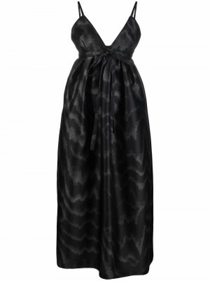 Платье Devore с абстрактным принтом MSGM. Цвет: черный