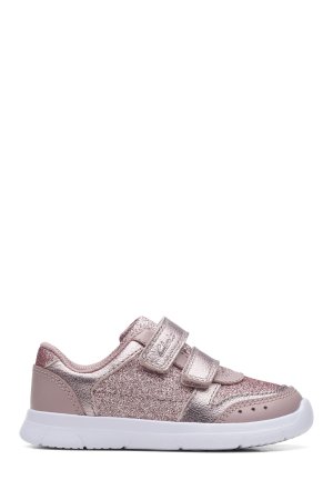 Кожаная детская многофункциональная спортивная обувь , розовый Clarks