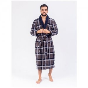 Халат мужской банный VAKKAS-TEKSTILE,халат домашний Вакас-текстиль ,махровый ,мужской Ваккас -текстиль. Цвет: синий/серый