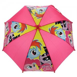 Зонт-трость для девочки , цвет: розовый. MLP005009 My Little Pony