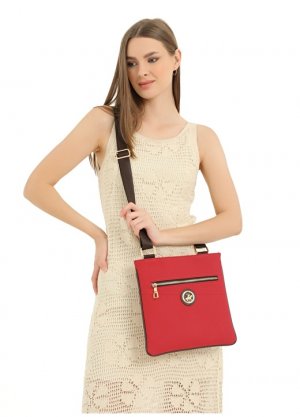 Красная женская сумка через плечо Beverly Hills Polo Club