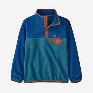 Детский легкий флисовый пуловер Synchilla Snap-T , цвет Wavy Blue Patagonia