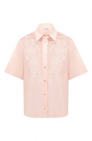 Хлопковая рубашка P.A.R.O.S.H.. Цвет: розовый