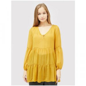 Блуза , размер 40, желтый Alessia Santi. Цвет: желтый