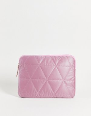 Розовая стеганая сумка для ноутбука -Розовый цвет Miss Selfridge