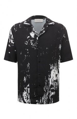 Рубашка из вискозы Limitato. Цвет: чёрно-белый