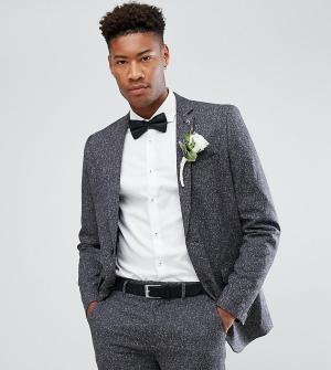 Приталенный пиджак в крапинку Farah TALL Wedding-Серый Smart