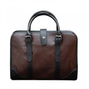 Модная деловая офисная большая сумка в стиле ретро на одно плечо, портфель через плечо для мужчин VIA ROMA