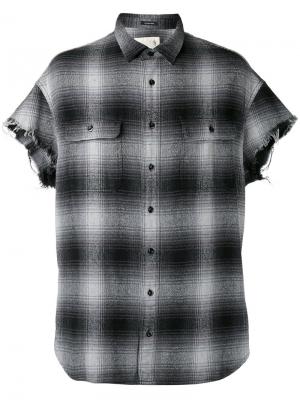 Рубашка с короткими рукавами R13. Цвет: серый