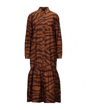 Платье миди MARA HOFFMAN. Цвет: коричневый