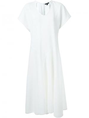 Длинное расклешенное платье Ellery. Цвет: белый