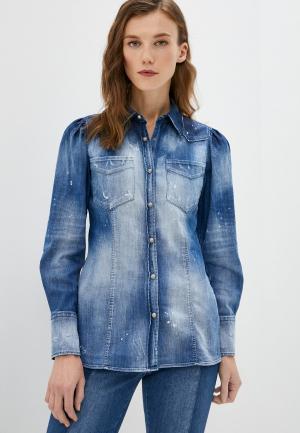 Рубашка джинсовая Dondup. Цвет: синий