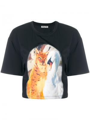 Панельная футболка с принтом животных Aalto. Цвет: многоцветный