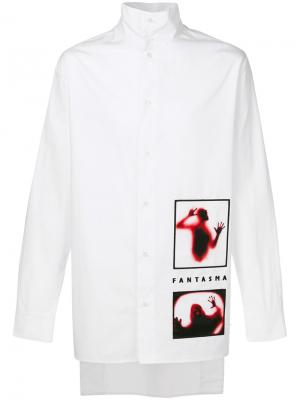 Рубашка с принтом ghost D.Gnak. Цвет: белый