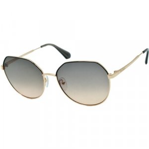 Солнцезащитные очки MO0060, золотой, бежевый Max & Co.. Цвет: серый/бежевый/золотистый
