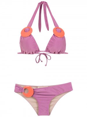 Embellished bikini set Adriana Degreas. Цвет: фиолетовый