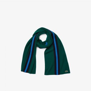 Шапки, шарфы и перчатки Шерстяной шарф Lacoste. Цвет: серый