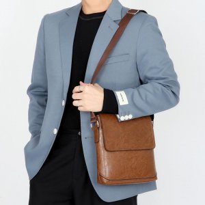 Мужская сумка через плечо, модная сумка, повседневный простой рюкзак, деловая кожаная водонепроницаемая VIA ROMA
