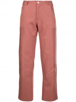 Укороченные брюки с завышенной талией Nomia. Цвет: розовый