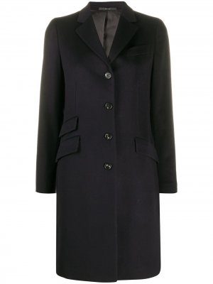 Однобортное пальто с карманами Paul Smith. Цвет: синий