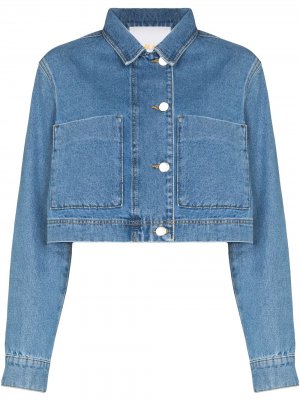 Укороченная джинсовая куртка Mariona REMAIN. Цвет: синий