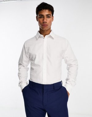 Белая классическая оксфордская рубашка с длинными рукавами Ben Sherman