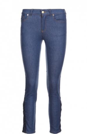 Укороченные джинсы скинни со шнуровкой Alexander McQueen. Цвет: синий