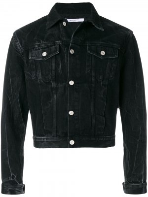 Джинсовая куртка узкого кроя Givenchy. Цвет: черный
