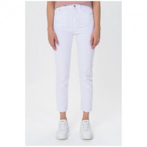 Белые укороченные джинсы El_W30412 Белый 25 ELARDIS. Цвет: белый