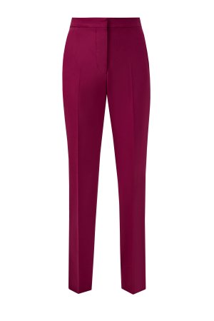 Яркие брюки из костюмной шерстяной ткани STELLA McCARTNEY. Цвет: розовый