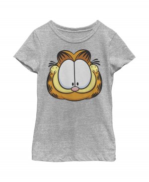 Детская футболка с изображением Гарфилда для девочек большим лицом Nickelodeon