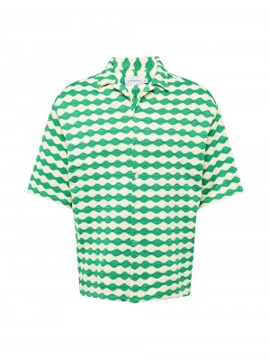 Комфортная рубашка на пуговицах TOPMAN, зеленый Topman