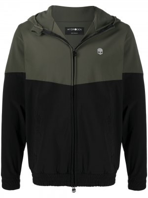 Двухцветная спортивная куртка с капюшоном Hydrogen. Цвет: черный