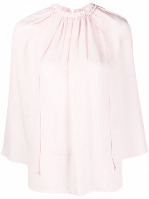 Ruffle-collar silk blouse Dice Kayek. Цвет: розовый