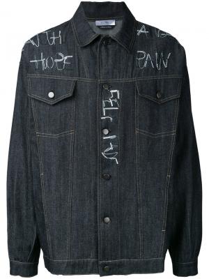 Джинсовая куртка с вышивкой Selfmade By Gianfranco Villegas. Цвет: чёрный
