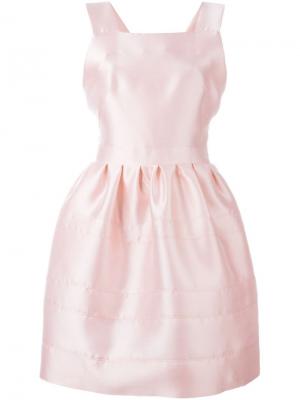 Расклешенное платье с полосатым узором Si-Jay. Цвет: розовый и фиолетовый